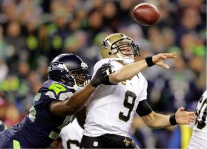 Drew Brees Sacked Against the Seahawks